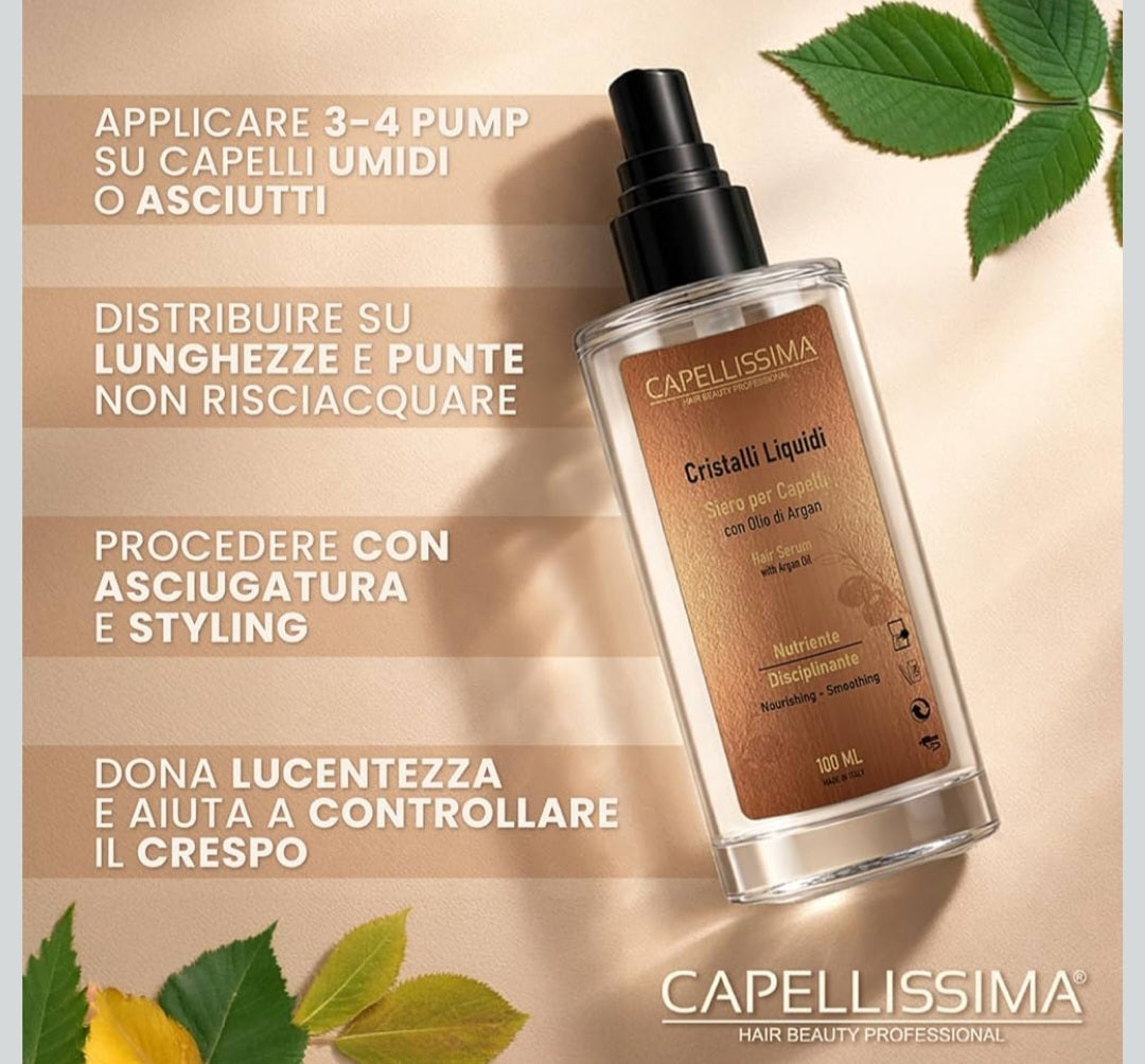 CAPELLISSIMA Cristalli Liquidi con Olio di Argan 100ml