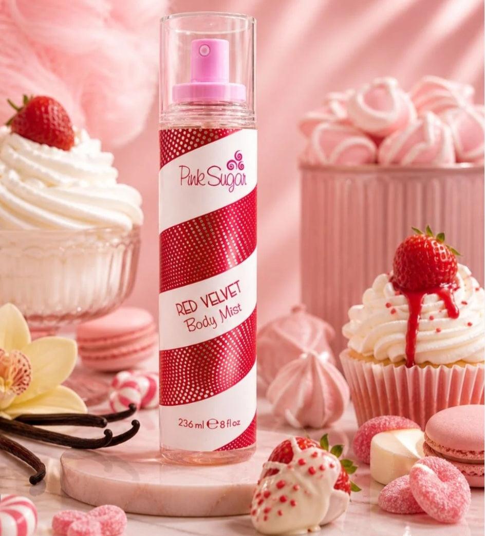Body Mist PINK SUGAR Aquolina "Red Velvet" 236ml