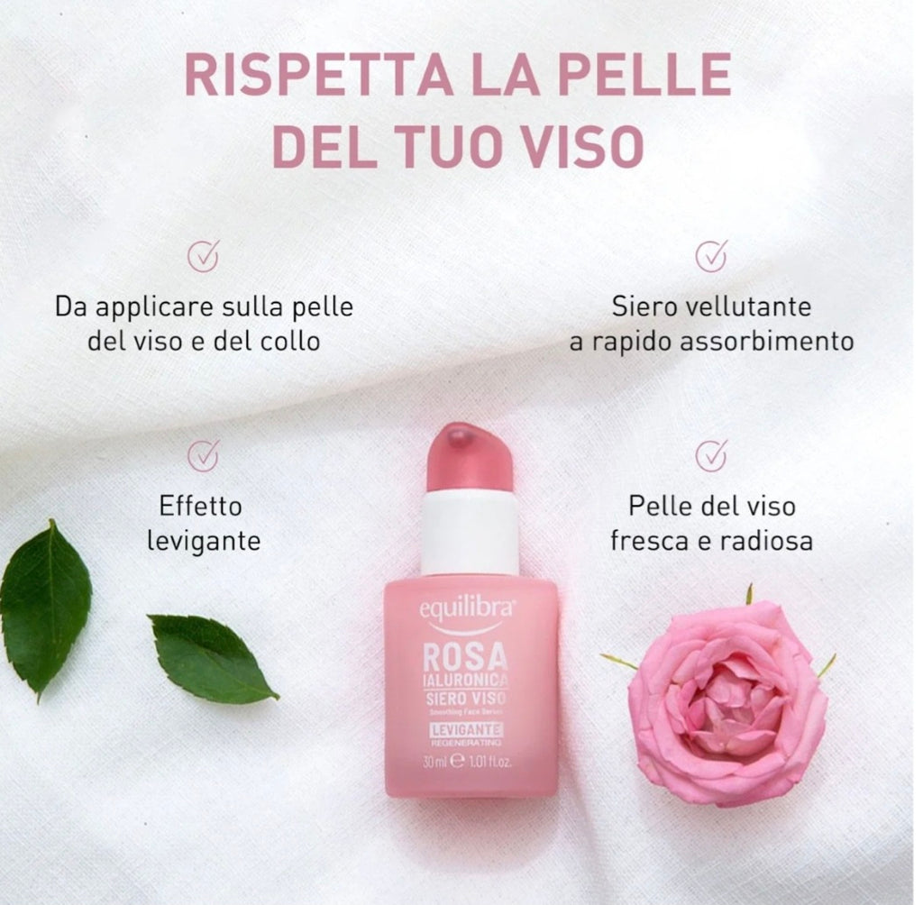 Equilibria Rosa Ialuronica Siero Viso Levigante