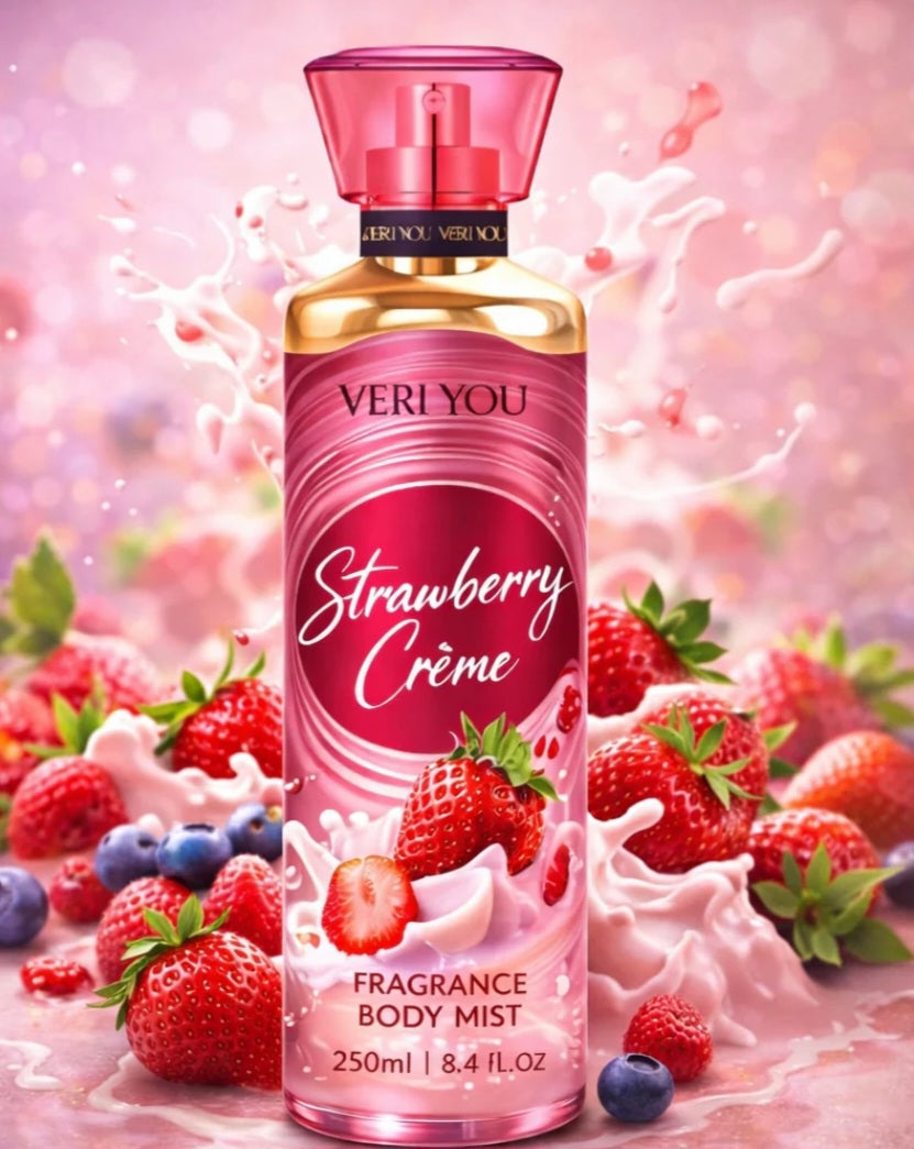Veri You Strawberry Creme Fragrance Body Mist ( Acqua corpo) 250ml