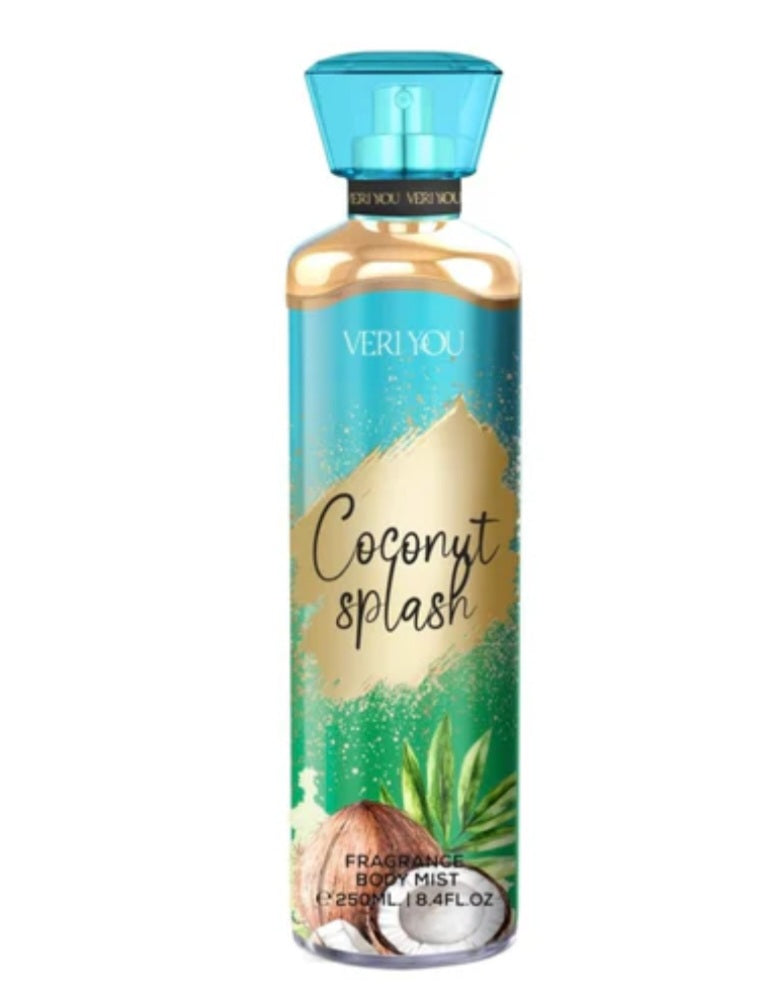 VERI YOU "Coconut Splash" Fragrance Body Mist ( Acqua Corpo ) 250 ml.