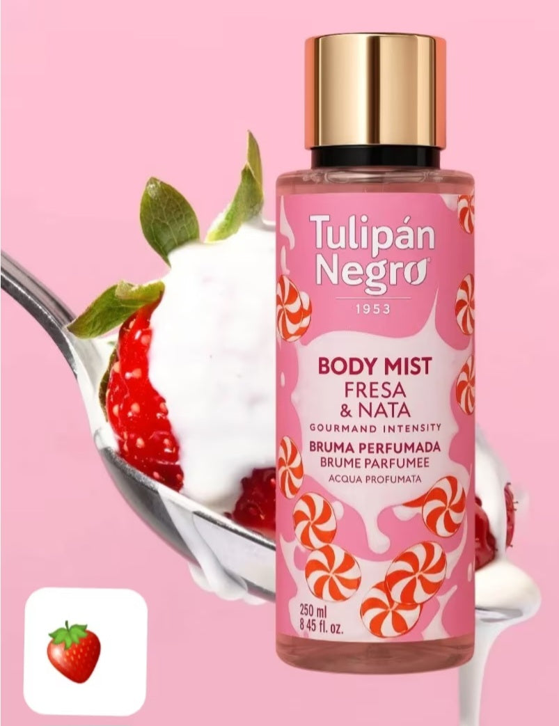 Body Mist TULIPÁN NEGRO "Fresa&Nata" 250ml