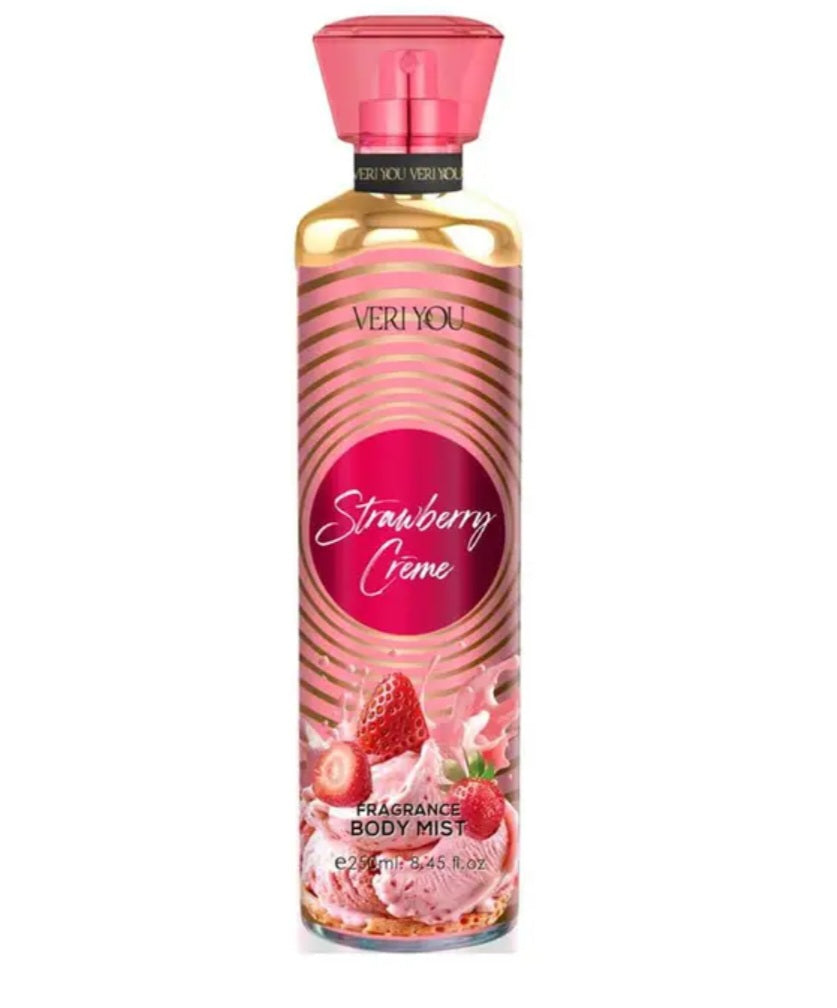 Veri You Strawberry Creme Fragrance Body Mist ( Acqua corpo) 250ml