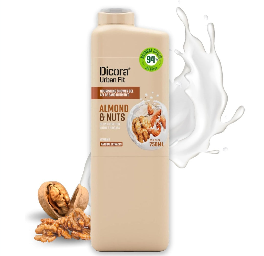 Bagnoschiuma DICORA Urban Fit "Almond & Nuts" 750ml