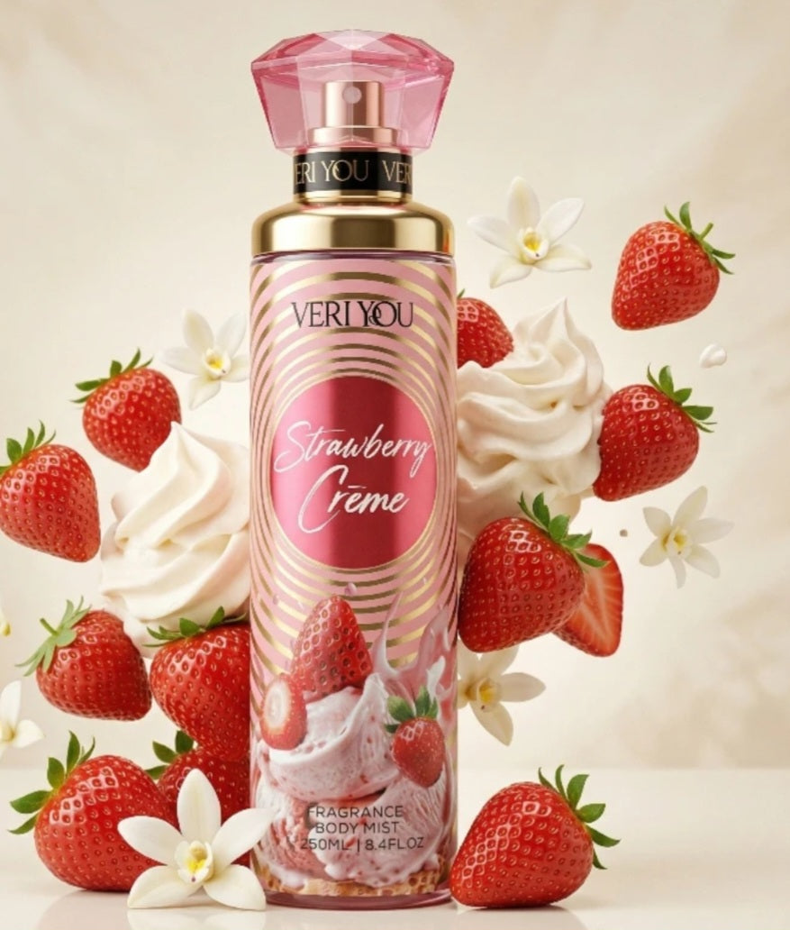 Veri You Strawberry Creme Fragrance Body Mist ( Acqua corpo) 250ml