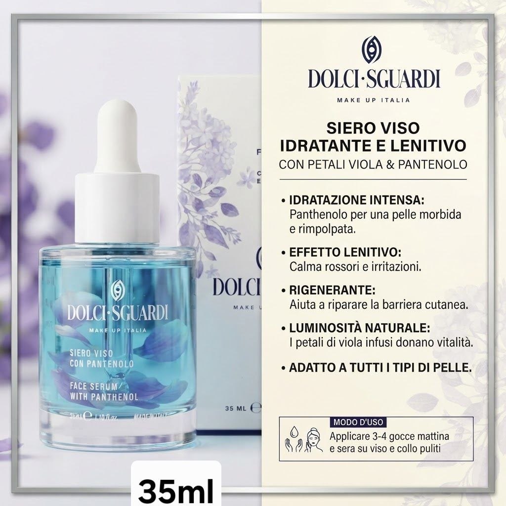 Siero Viso Dolci Sguardi con Pantenolo & Petali Viola 35ml