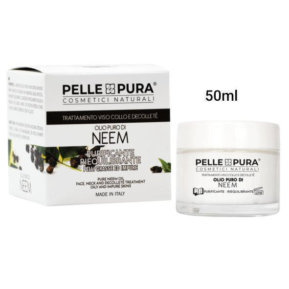 Pelle pura cosmetici naturali Crema Viso con olio puro di Neem