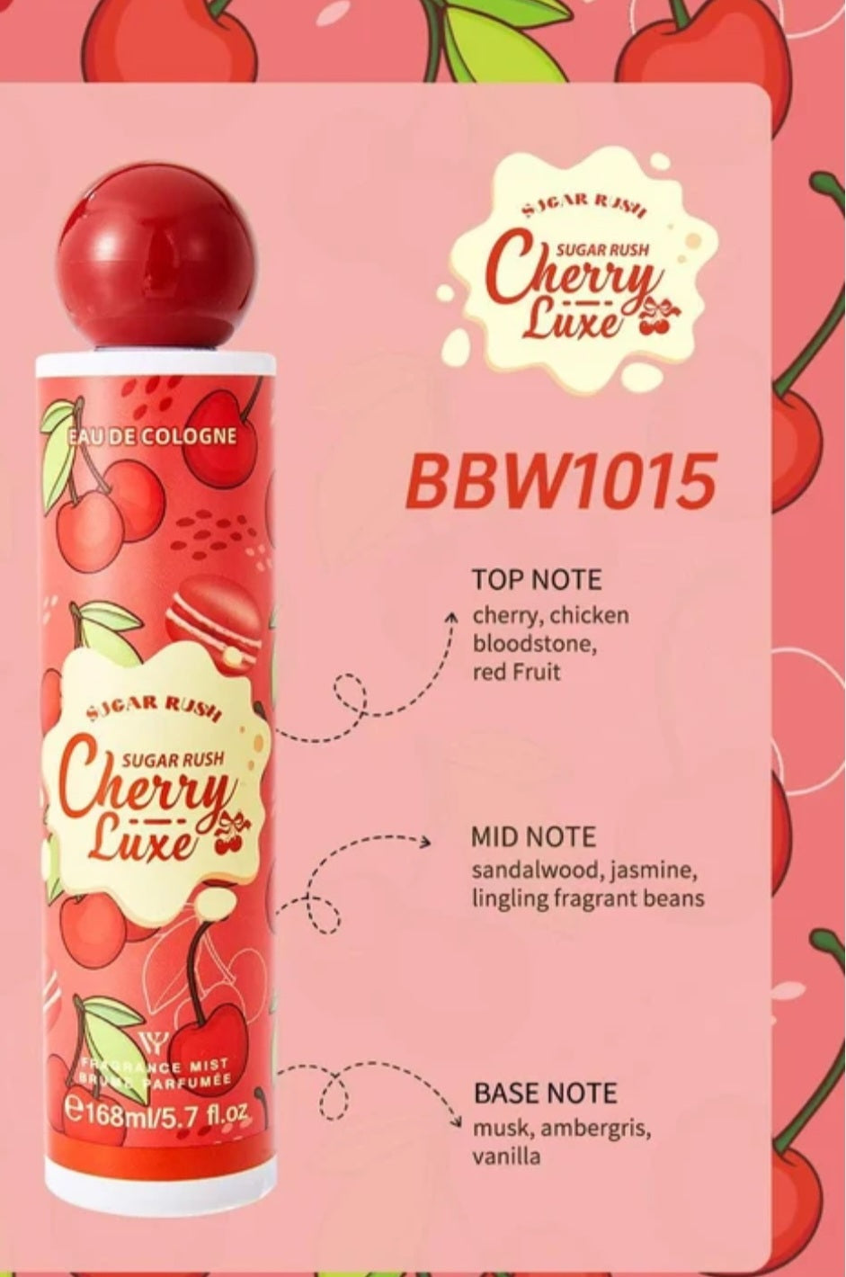 Body Mist SUGAR RUSH "Cherry Luxe" 168ml