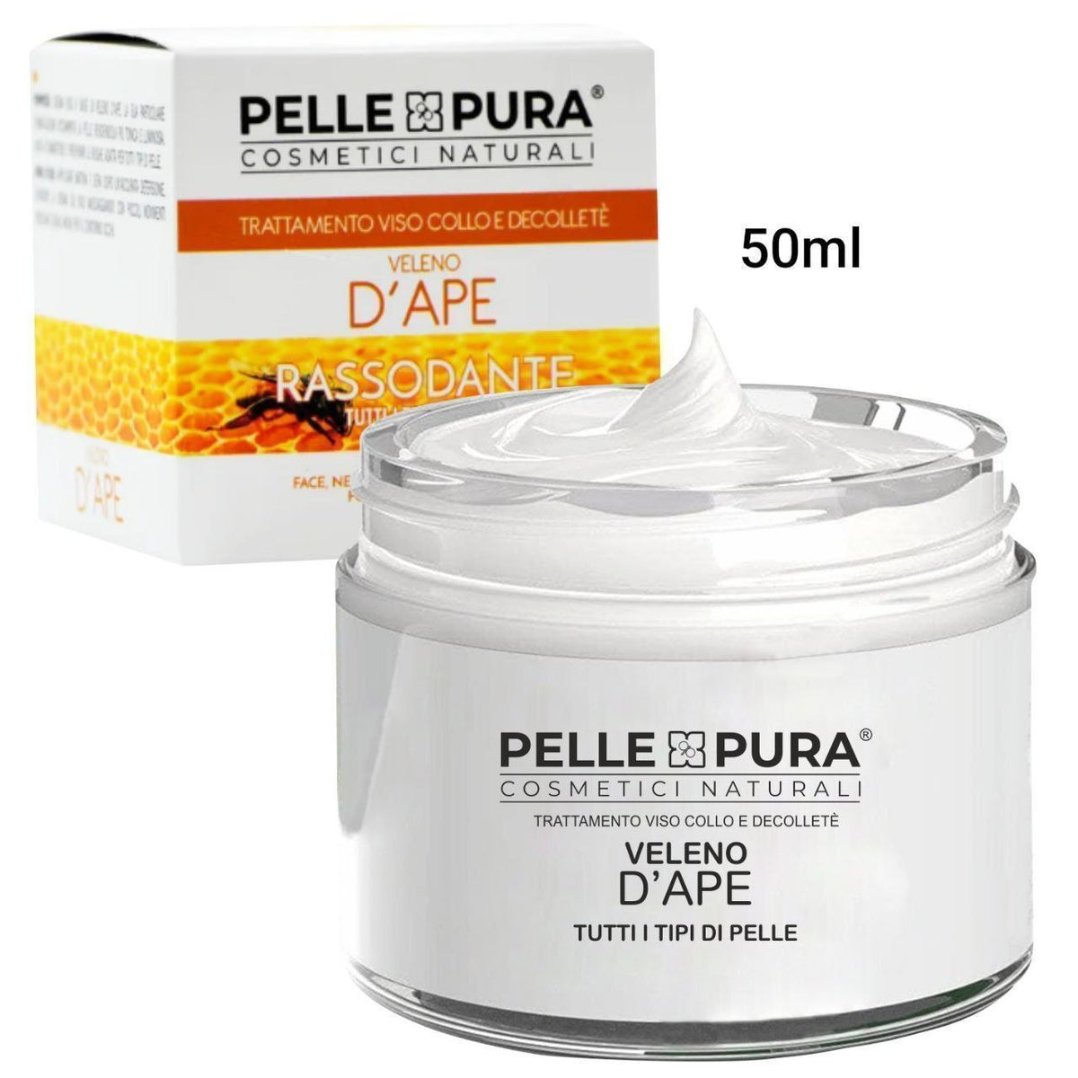 Pelle pura cosmetici naturali Crema Viso con Veleno D'api