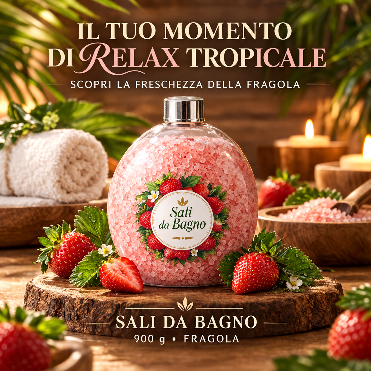 Sali da bagno IDC Institut "Relax" Fragola 900g