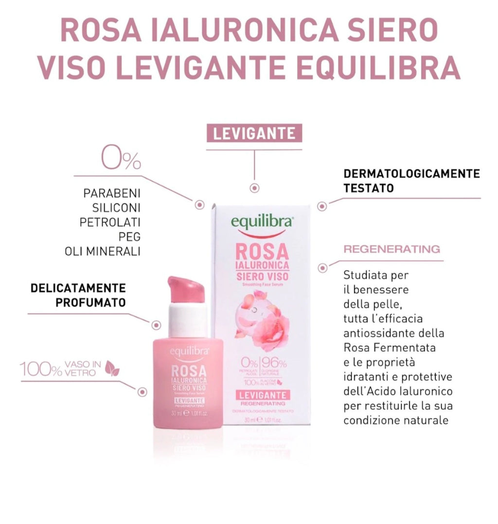 Equilibria Rosa Ialuronica Siero Viso Levigante