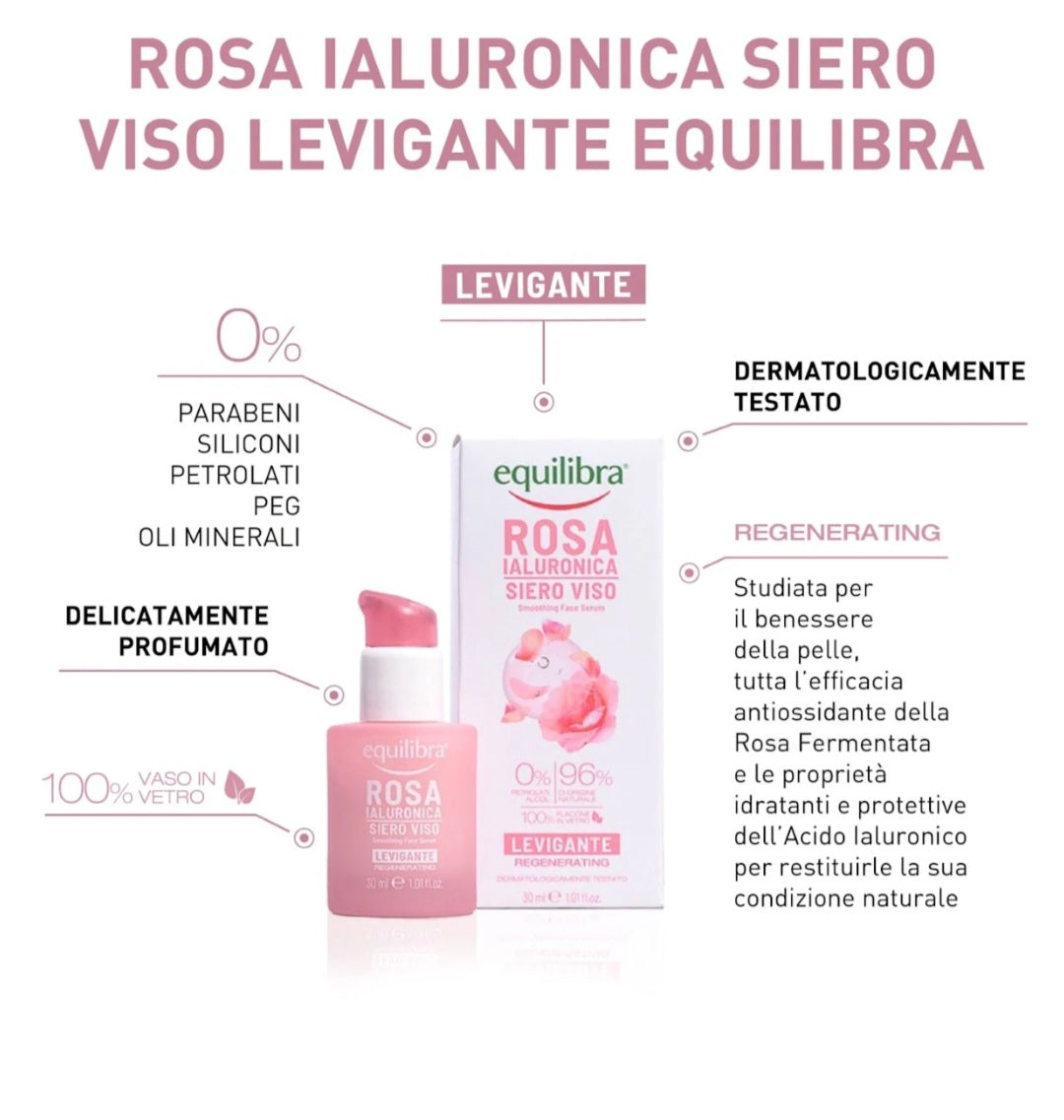 Equilibria Rosa Ialuronica Siero Viso Levigante