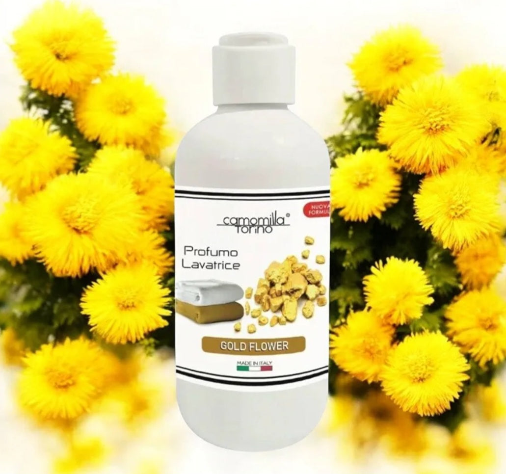 CAMOMILLA TORINO "Gold Flower" ( linea preziosa),500ml. Profumo lavatrice
