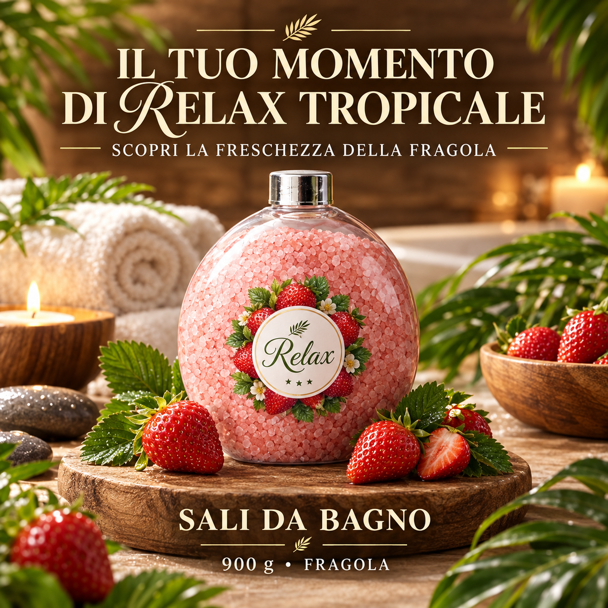 Sali da bagno IDC Institut "Relax" Fragola 900g