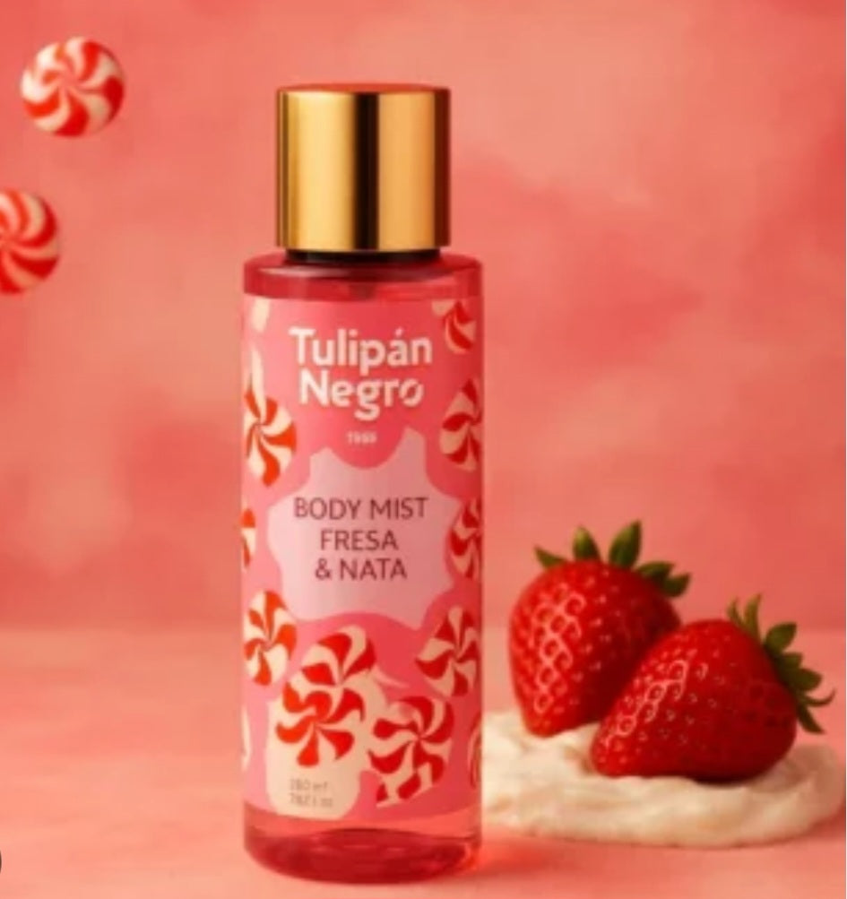 Body Mist TULIPÁN NEGRO "Fresa&Nata" 250ml